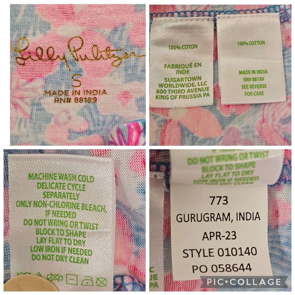 Lilly Pulitzer Easley Puff Sleeve Cotton Shift Dress Aura Pink Baby Bloomer S - Picture 7 of 8